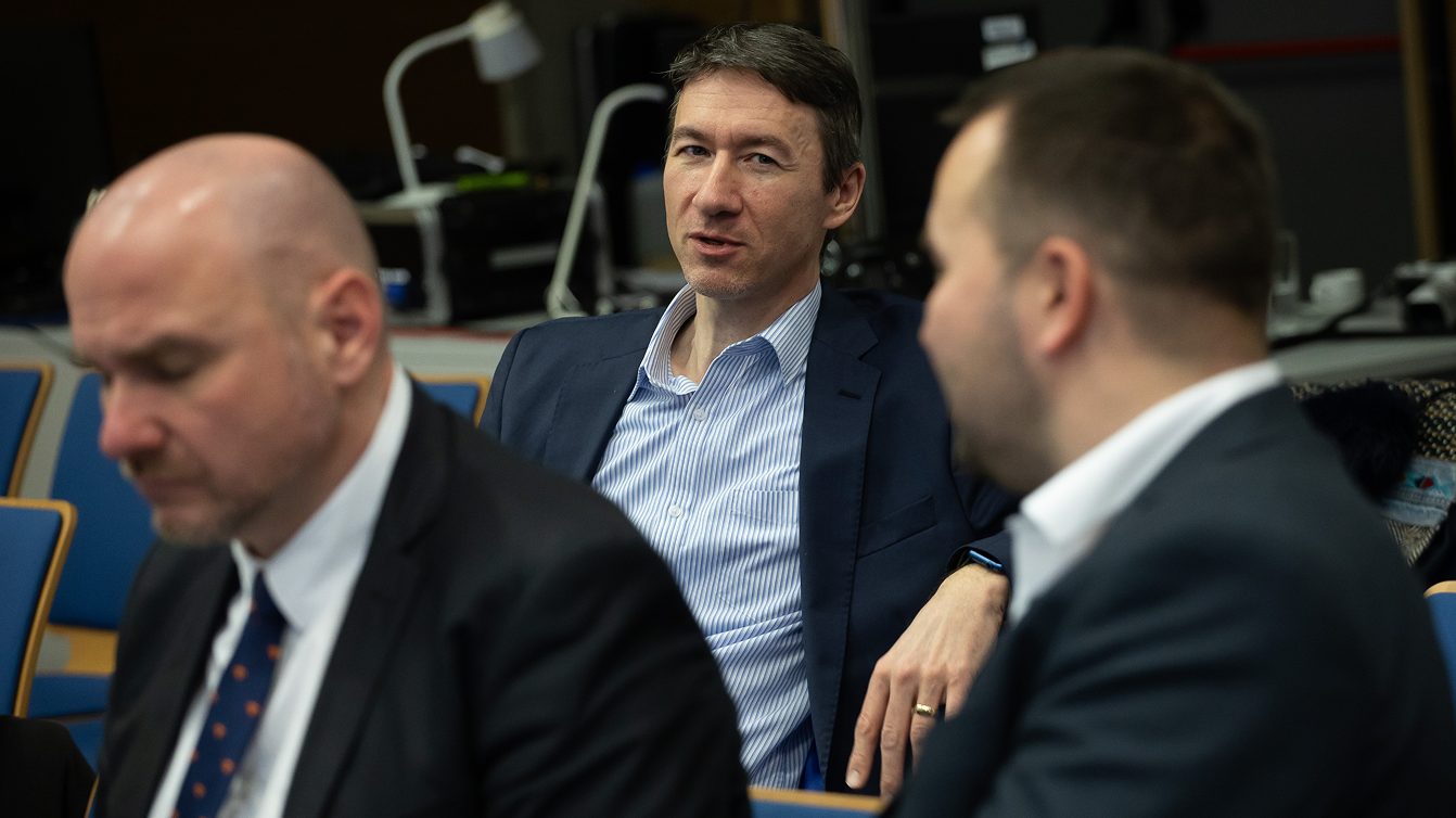 Účastníci diskusie počas podujatia Connecting Europe Facility (Digital) na Technickej univerzite v Košiciach.